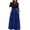 Blue, variant on Sngxgn Women's Sweettheart Neckline Long Sleeve Dress Side Slit Stretch Flare Mini Dress(White,XXL)