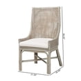 thumbnail image 2 of Pemberly Row Grey Rattan Wingback Dining Chair with Removable Cushion, 2 of 9