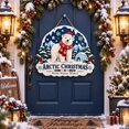 Wooden Door Sign Polar Bear Christmas Front Entry Welcome for Holiday ...