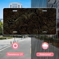 thumbnail image 4 of Smoaffly Topographic Gold Contour License Plate Decorative Car Front, Metal Car Plate, License Plate, Vanity Tag, Aluminum Novelty License Plate for Men/Women/Boy/Girls Car 6×12 Inch, 4 of 5