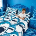thumbnail image 3 of meiyoeat Cute Shark Bed Sheets,Kawaii Ocean Animal Full Size Sheets For Boys Kids,4pcs, 3 of 6