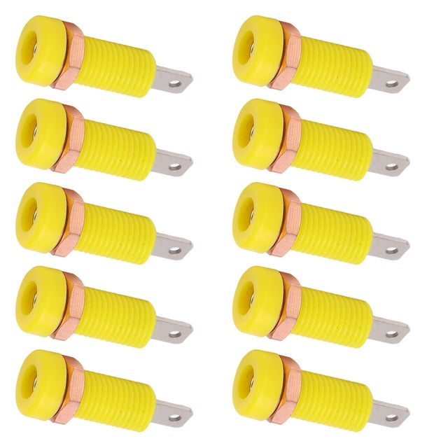 Panel De Conector Banana Jack, 10 Uds. Juego De Enchufes Tipo Banana Jack De 4mm Adaptador De Conector De Poste De Unión De 30V-60V, Adaptadores De Conectores