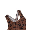 thumbnail image 3 of Seyurigaoka Baby Girl Leopard/Stripe/Cat Face U-shaped Neck Cross Strap Ruffle Swimwear, 3 of 6