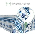 thumbnail image 2 of 60x84 Inch Christmas Rectangle Tablecloth Winter Holiday Vintage Snowflake Blue White Table Cloth Washable Durable Table Cover for Kitchen Dining Banquet Ugly Christmas Sweater Party Decor, 2 of 7