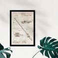 thumbnail image 2 of Wynwood Studio Entertainment and Hobbies Framed Wall Art Prints 'Fishing Rod 1884 Parchment' Fishing Home Decor - Brown, White, 13" x 19", 2 of 4