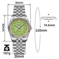 thumbnail image 6 of ADDIESDIVE Men's Watch, Analog Quartz Watch with Sapphire Crystal, 100m Water Resistant, Japanese Sweep Second Movement, Stainless Steel, 6 of 8