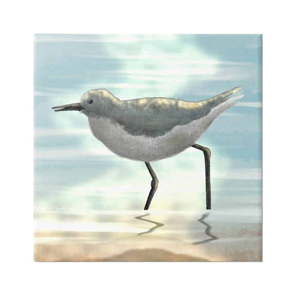 Stupell Industries Sandpiper Standing Coastal Ocean Tide Graphic Art Gallery Wrapped Canvas Print Wall Art, Design by Marcus Prime