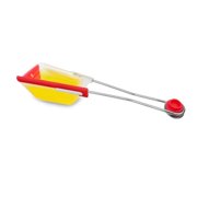Dreamfarm Levoons Measuring Spoons with Built-in Leveler | Clear & Red
