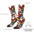 thumbnail image 4 of Vsdgher Retro Floral Butterfly Crew Socks for Men & Women, Breathable Casual Athletic Ankle Socks, 4 of 6