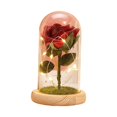 thumbnail image 3 of Rosa simulada Fernando Flor artificial iluminada con ramo de base decoración para el hogar, 3 of 8