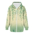 thumbnail image 4 of WZXFASHION Chandails à Capuchon Graphiques Papillon pour Femmes, Chandails en Molleton Surdimensionnés à Fermeture Éclair, Manches Longues, Chandails à Capuchon Fantaisie d'Automne avec Poches, Économies d'Été, Liquidation, Chandail Court à Enfiler, 4 of 6
