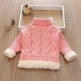 thumbnail image 3 of Baby Girl Boy Toddler Knit Sweater High Collar Solid Color Long Sleeve Pullover Top Cute Tops Warm Fall Tops Outfit Outwear for Toddler Kids Size 5-6, 3 of 4