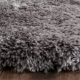 thumbnail image 5 of SAFAVIEH Arctic Giselle Solid Polyester Shag Area Rug, Grey, 4' x 6' Scalloped, 5 of 8