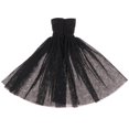 thumbnail image 4 of Vestido Negro de 2 Capas Sunnimix Para Muñecas a Escala 1/6 Traje de Novia, 4 of 8