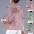 thumbnail image 5 of Dvprdro Manteau d'Hiver pour Femmes, Costume de Protection Solaire Uni avec Poche Zippée, Manches Longues, à Capuche, Mode Décontractée, 5 of 5