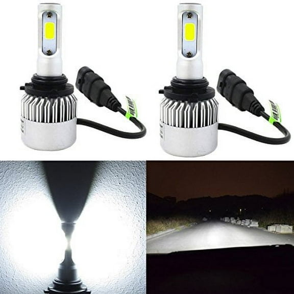 Alla Lighting 8000lm Xtremely Super Bright 6000K Xenon White High Power Mini 9006 LED Fog Lights Driving Lights Bulbs Lamps Replacement