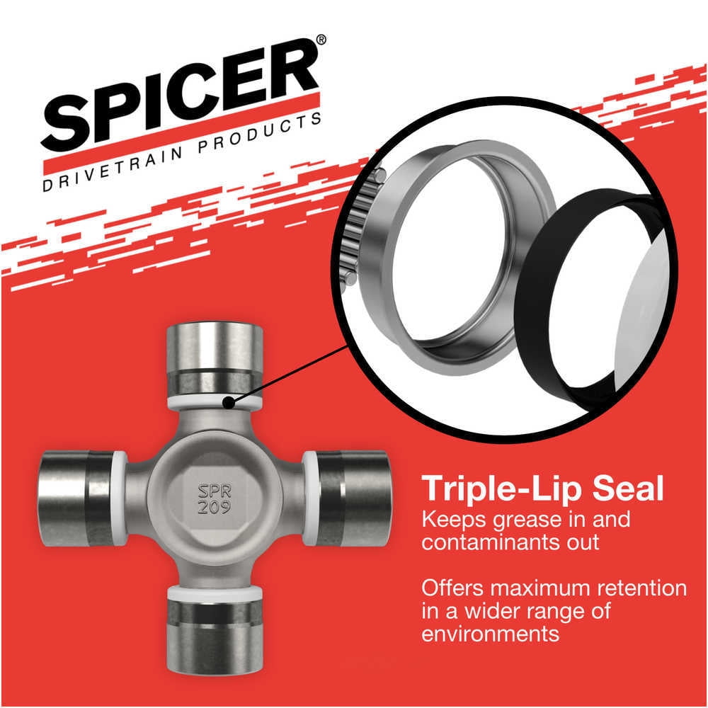 Spicer SPL55XP Universal Joint, Non-Greaseable 1480/SPL55 Series