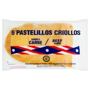 Criollos Beef Flavor Turnovers, Pastelillos Sabor a Carne, 10.5 oz, 6 Count (Frozen)
