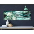 thumbnail image 2 of Tiptophomedecor Glamour Canvas Wall Art - Emerald Dream Narrow - Stretched & Framed Ready To Hang Art, 2 of 3