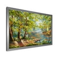 thumbnail image 2 of Meandering River With Autumn Forest 20 in x 12 in Framed Painting Canvas Art Print, by Designart, 2 of 4