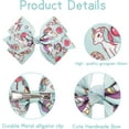 thumbnail image 5 of 24PCS 4.5Inch Bows for Girls Boutique Grosgrain Ribbon Rainbow Hair Bow Alligator Hair Clips Pigtail Bows Unicorn Hair Clips for Baby Girls Toddler Kids Children Teens in Pairs, 5 of 7