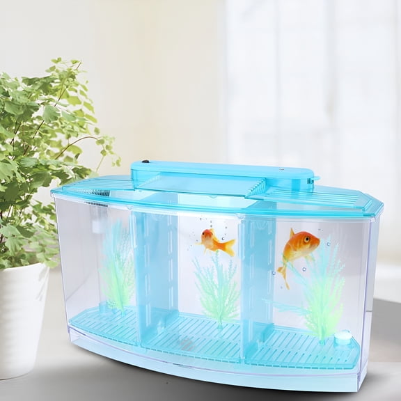 ACDANC 2026 New Aquarium Fish Tank, Three Divisions Breeding Isolation Mini Aquarium Acrylic Box for Small Fishes
