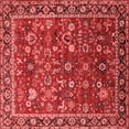 thumbnail image 1 of Ahgly Company Indoor Square Oriental Red Industrial Area Rugs, 8' Square, 1 of 4
