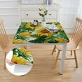 thumbnail image 2 of Acheng Sunflower Green Leaves Yellow Flowers Square Tablecloth Full Width Single-Sided Printing 100% Polyester Fiber 40*40, 2 of 8
