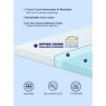 thumbnail image 3 of Sunrising Bedding 3" Ventilated Gel Memory Foam Mattress Topper, King Size Mattress Pad, 3 of 7
