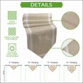 thumbnail image 5 of White Striped Grid Table Runner Linen Burlap Table Runner 72 Inches Long Modern Simple Vertical Stripes Beige Dresser Scarves for Kitchen Island Coffee Dining Room Party Wedding Holiday Decor 14"x72", 5 of 8
