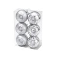 thumbnail image 2 of 6 Pack 3 Inch Silver Christmas Decorative Ball Ornaments, Hanging Pendant Bauble for Xmas Tree Wedding Holiday Party Festival Home Decor, 2 of 6