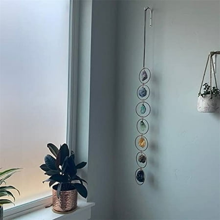 

Crystal 7 Chakra Gemstone Wall Decoration Painted Acrylic Pendant for Home