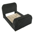 thumbnail image 3 of LiviNest King Size Bed with TV Lift: Modern Upholstered Bed Set with Electric Fireplace - Black Velvet Tufted Headboard for Master Bedroom Luxury Furniture, 3 of 6