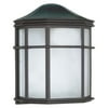 Nuvo Lighting 60583 - 1 Light 8" Textured Black Linen Acrylic Shade Outdoor Wall Cage Lantern Light Fixture (60-583)