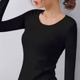 thumbnail image 3 of Ropa interior térmica de manga larga para mujer, camiseta con forro polar suave y micropolar, capa base cálida de invierno, 3 of 5