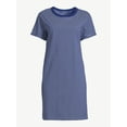 thumbnail image 2 of Free Assembly Women's Short Sleeve T-Shirt Dress with Cuffed Sleeves, 2 of 5