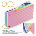 thumbnail image 3 of LIFKOME 450 Pcs Note Cards with Rings Paper Assorted Color Writing Journal Writing, 3 of 8