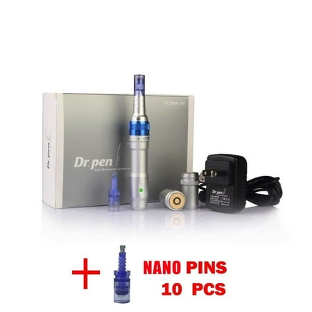 Dr. Pen Derma Pen Ultima A6 Most Advanced Rechargeable Microneedle System + 10 Nano (Best Oil Cartridge Pen)