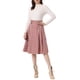 thumbnail image 2 of Falda Midi Plisada de Cuadros de Cintura Alta INSPIRE CHIC para Mujeres en Rojo S, 2 of 6