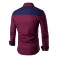 thumbnail image 2 of Camisas De Poliéster Hombre Larga Slim Casual Formal Moda, 2 of 8