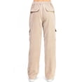 thumbnail image 3 of Love Tree Womens Juniors Corduroy High Rise Trouser Pants (Khaki, Small), 3 of 4