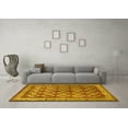 thumbnail image 3 of Ahgly Company Machine Washable Indoor Rectangle Persian Yellow Traditional Area Rugs, 8' x 10', 3 of 4