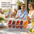 thumbnail image 4 of Ice Chilled Condiment Caddy with 5 Removable Containers, Lids, Tongs, and Salad Serving Tray, 4 of 8