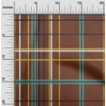 thumbnail image 1 of oneOone Cotton Flex Brown Fabric Madras Check Sewing Fabric By The Yard Printed Diy Clothing Sewing Supplies 40 Inch Wide, 1 of 1