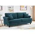 thumbnail image 2 of BSHTI 82 inch Chenille modern Upholstered Sofas 2 Seater Couches with Nails and Armrests(Green), 2 of 9