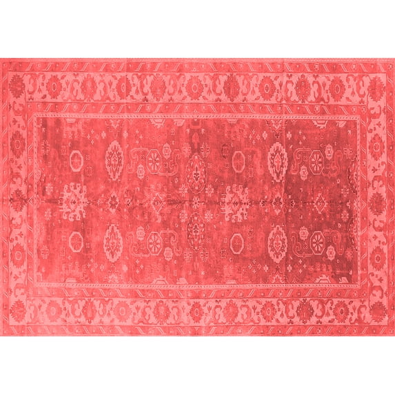 Ahgly Company Indoor Rectangle Oriental Red Traditional Area Rugs, 5' x 7'