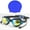 Blue, variant on Glasses and hat swimming goggles and swimming cap set for adults,UV Protection, Silicone Swim Hat & Leak-Proof Goggles-Blue