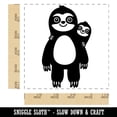 thumbnail image 2 of Sloth with Baby on Back Square Rubber Stamp Stamping Scrapbooking Crafting - Small 1.25in, 2 of 7