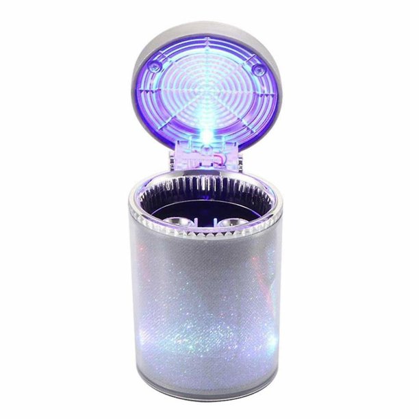 Cenicero de coche con luz Led, Cenicero de puros, contenedor de humo, cilindro de ceniza, portavasos para humo, taza de almacenamiento, accesorios para coche