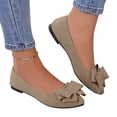 thumbnail image 3 of Women's Pointed Toe Flat Shoes Elegant Bow Knot Ballet Flats for Ladies Comfortable Slip-On Loafers, 41, 3 of 7